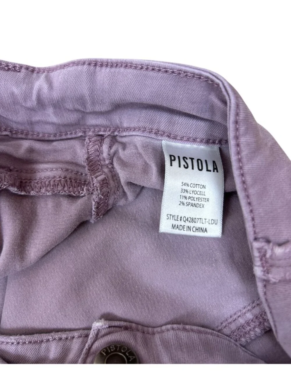 Pistola Women's 18W High Rise Shorts Purple Lavender Button Front Casual Trendy